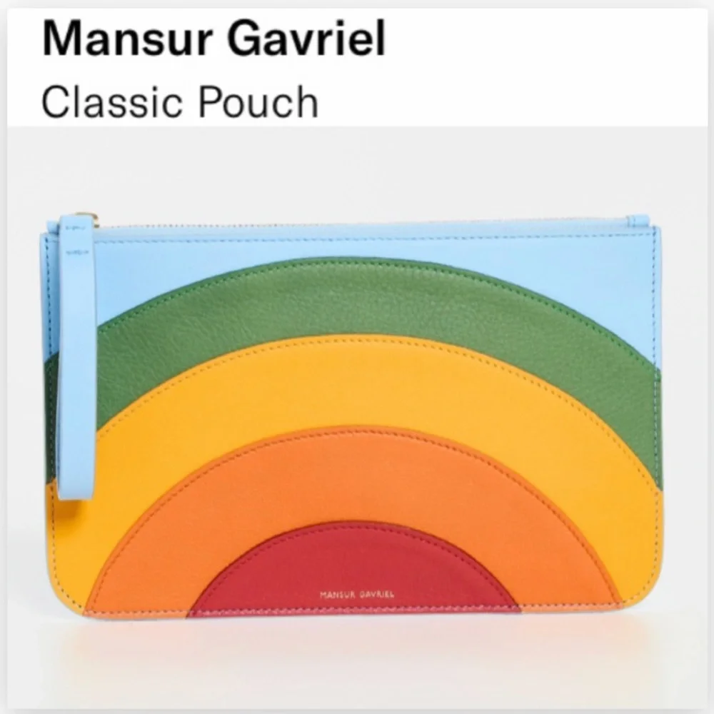 ❤️DEAL! Mansur Gavriel Classic Pouch in 🌈 Rainbow - Picture 2 of 15